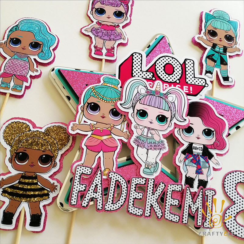 Cake Topper LOL Pop Up Multilayer Personailsed Cake Topper