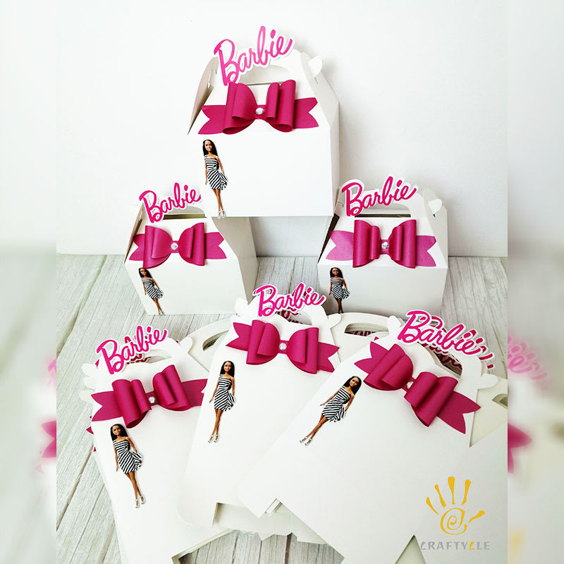 Favour Boxes Barbie Birthday Party Treat Favour Gift Packaging Boxes