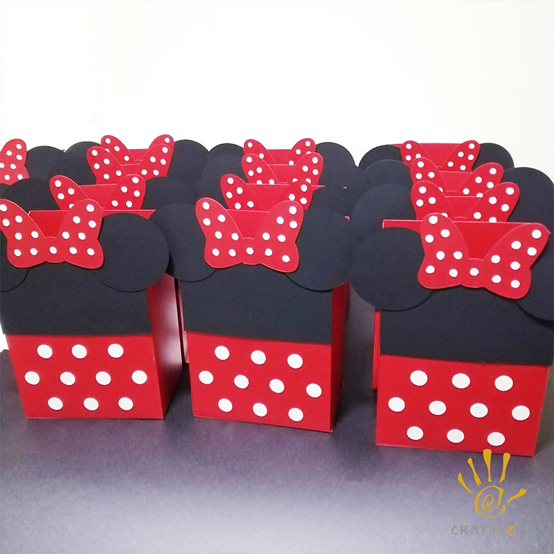 Favour Boxes Disney Minnie Mouse Popcorn Boxes Party Decorations