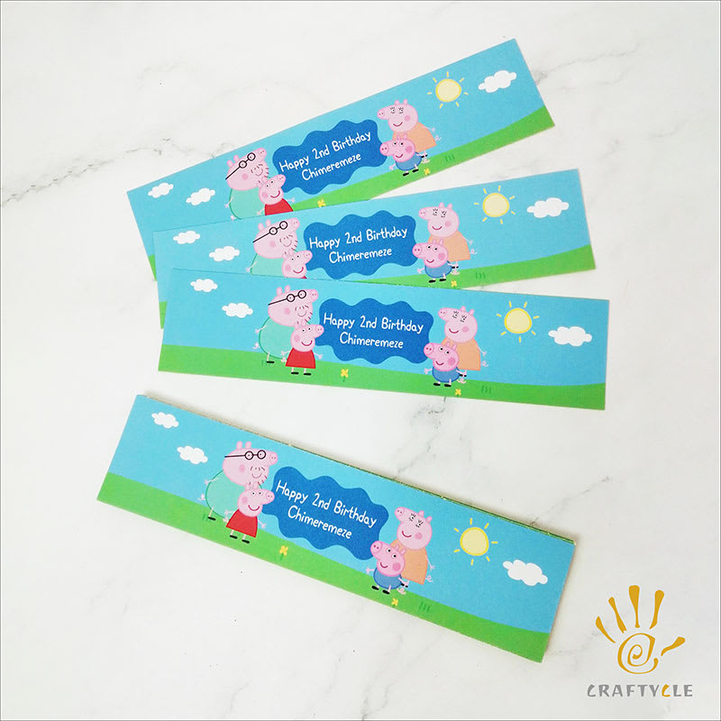 Waterbottle Label Peppa Pig Personalised Birthday Party Waterbottle Sticker 12pcs