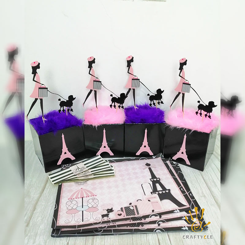 Package Paris Centerpiece Placemat Birthday Bridal Shower Party Decorations