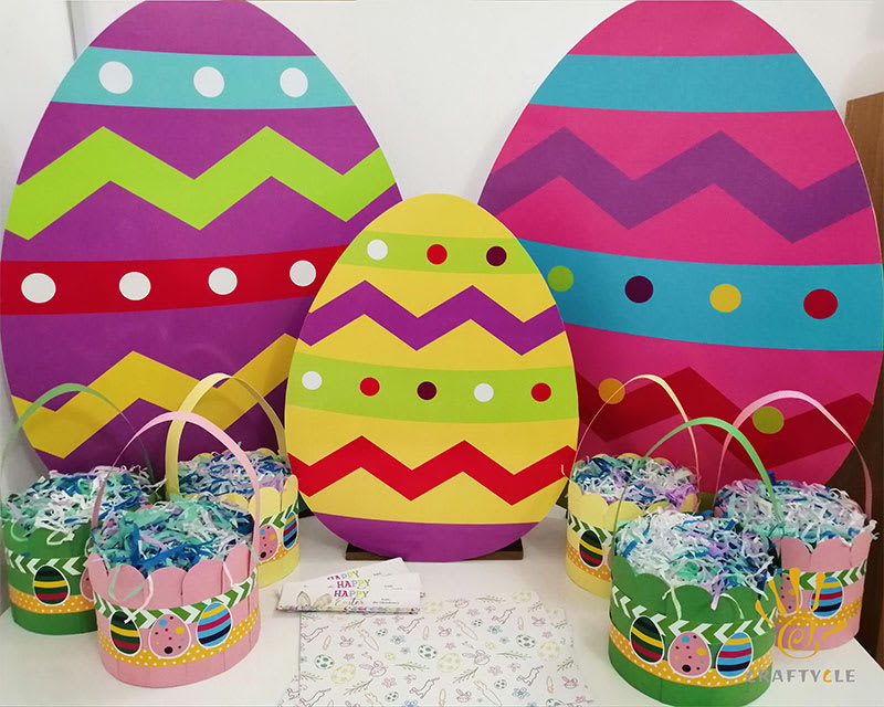 Package Easter Egg Bunny Happy Easter Pinata Centerpiece Placemat Waterbottle Label Birthday Package Party Decorations