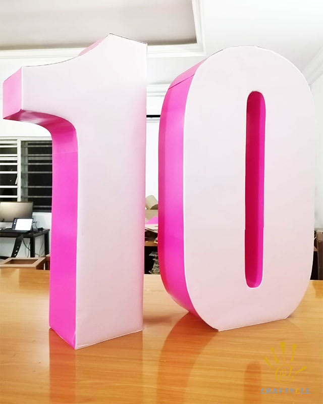 3D Text Candy Theme 10th Birthday Girl Pastel Pink Giant 3d 10 Pinata
