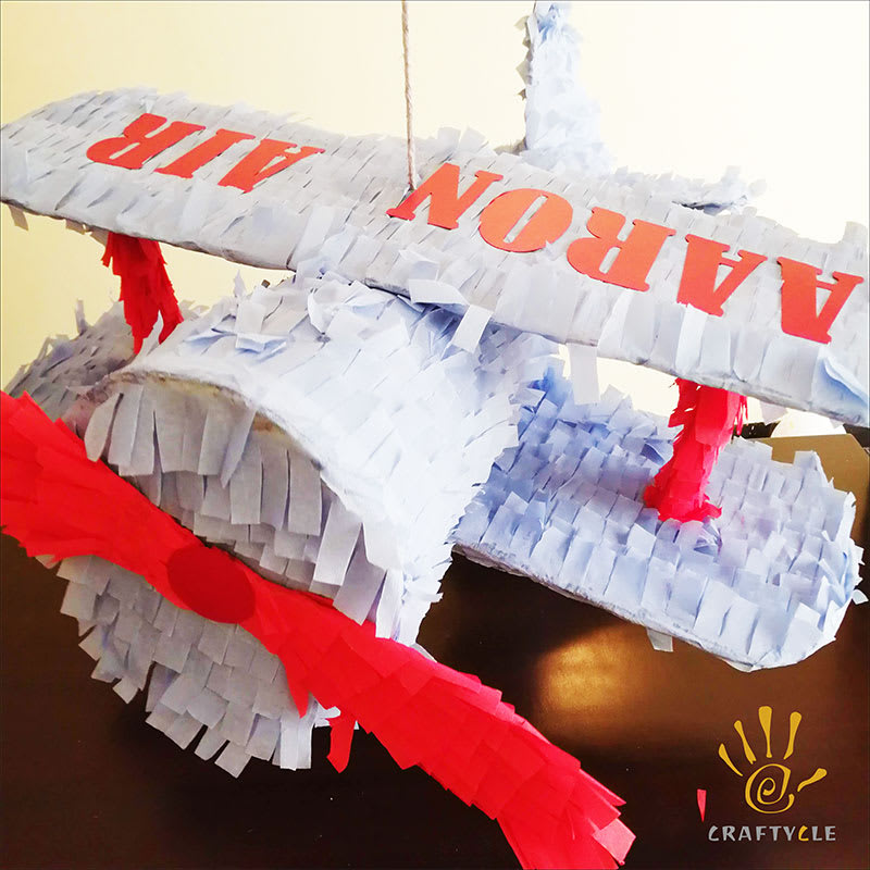 Airplane Pinata Birthday Party Theme Personalized Kid Activity Game - Image 2