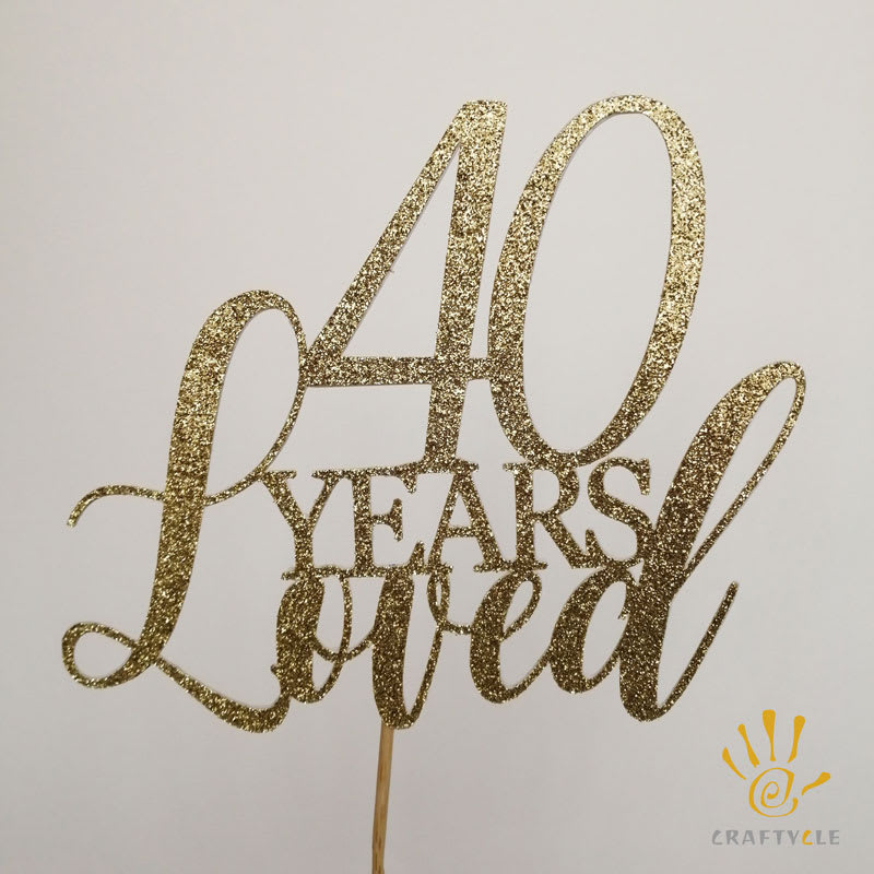 Cake Topper - 20 Years Loved (20-80 Years) - Image 6