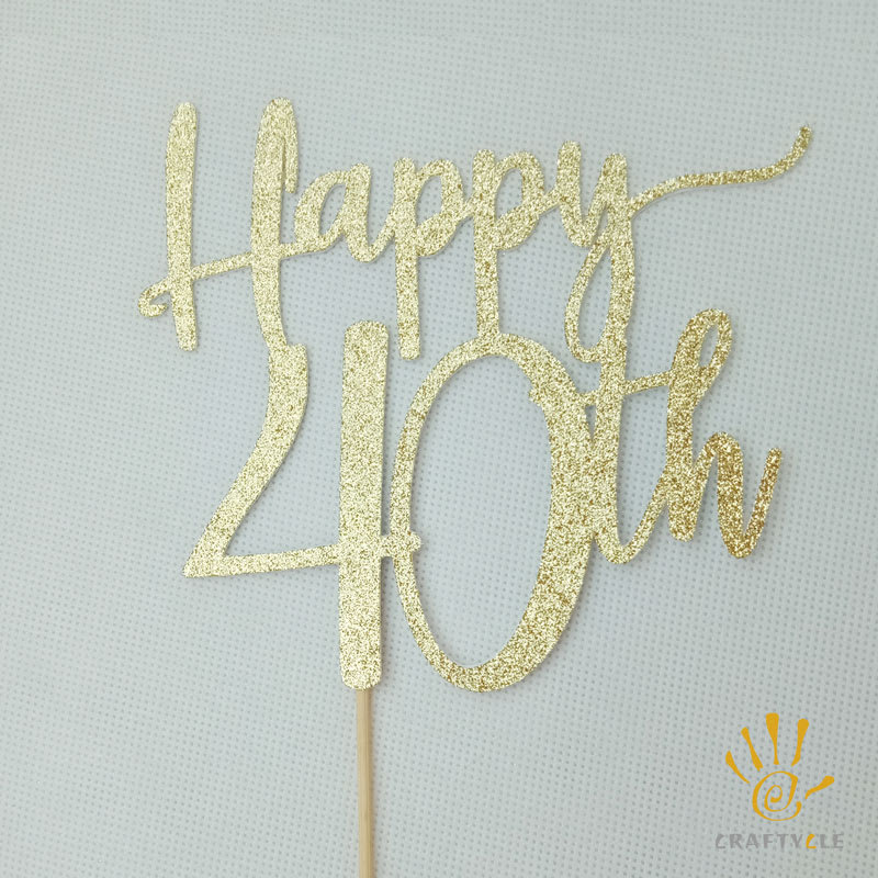 Cake Topper - Happy 20TH (20th-80th) - Image 11