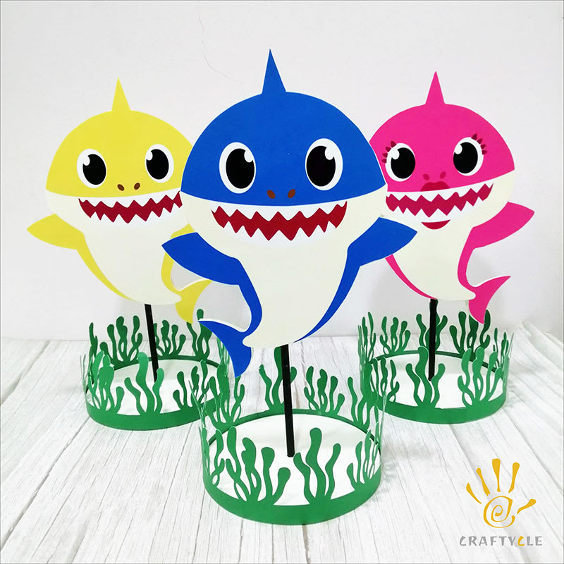 Centerpiece Baby Shark Children Kids Centerpiece Party Decoration