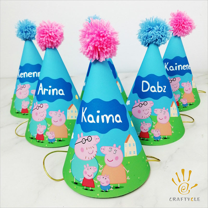 Party Hat Peppa Pig Personalised Birthday Party Hats