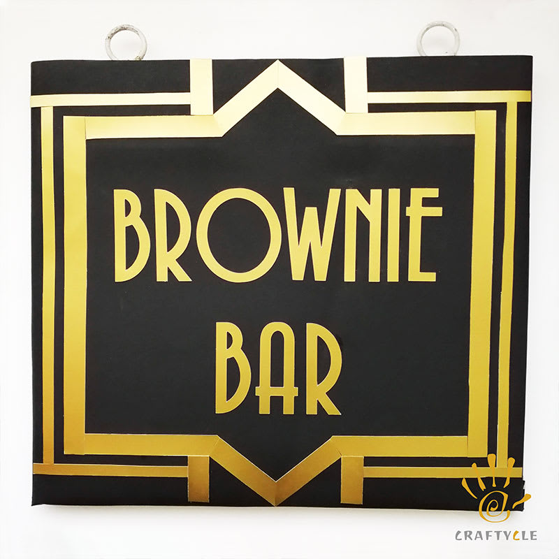 Sign Board Brownie Bar Great Gatsby Theme