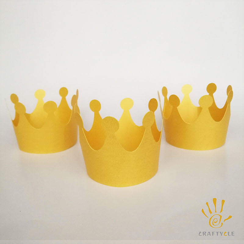 6pcs Party Hat Gold Paper Crown Craft Party Decorations