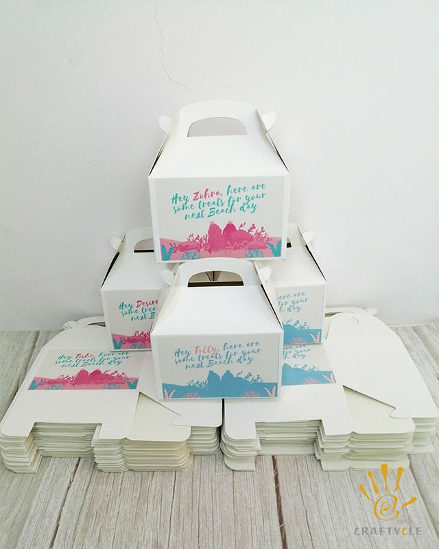 Treat Boxes, Party Food Pack, Favour Boxes Sticker Design