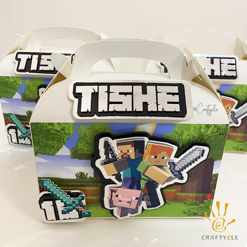 Roblox Theme Treat Gable Party Pack Boxes Bags