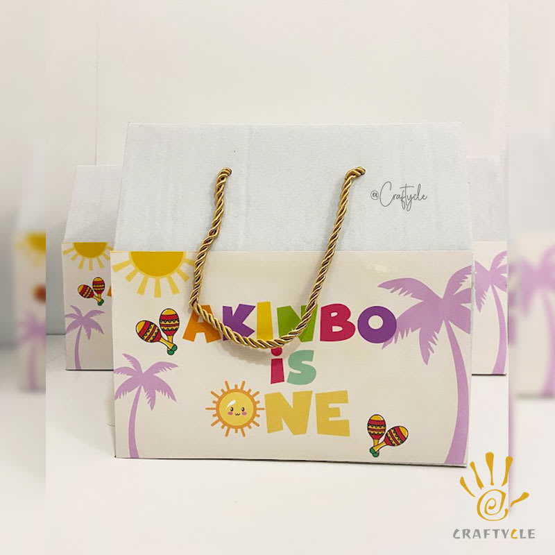 Hawaii Havana Theme Treat Gable Party Pack Boxes Bags