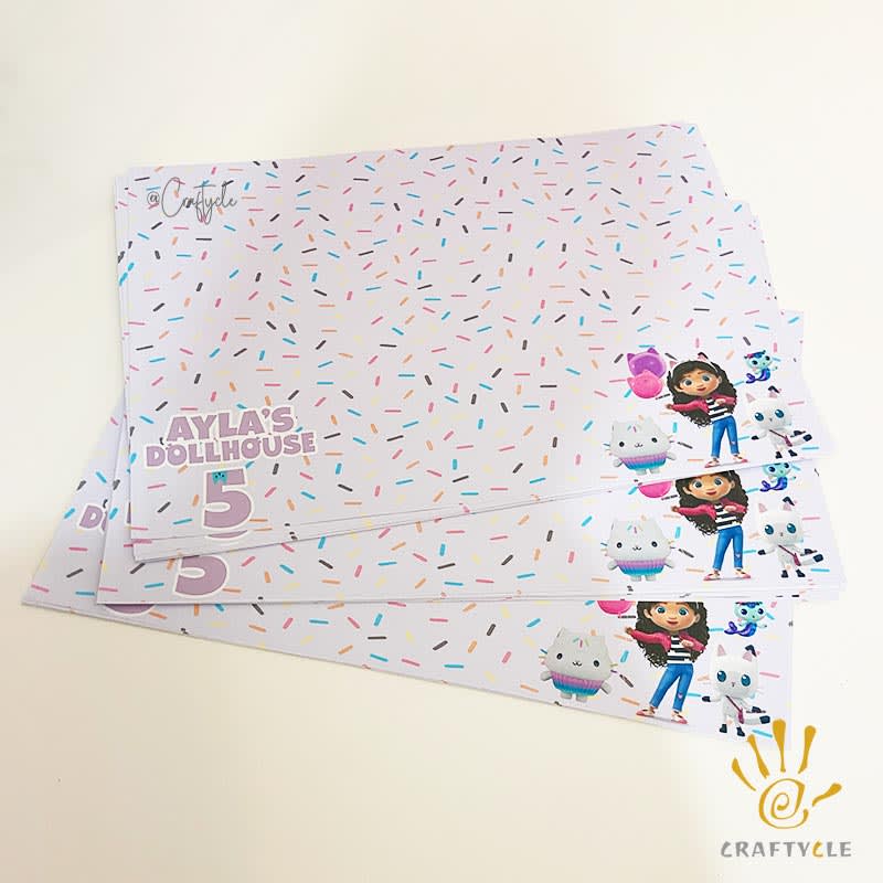 Gabby Doll House Placemat Print Party Decorations