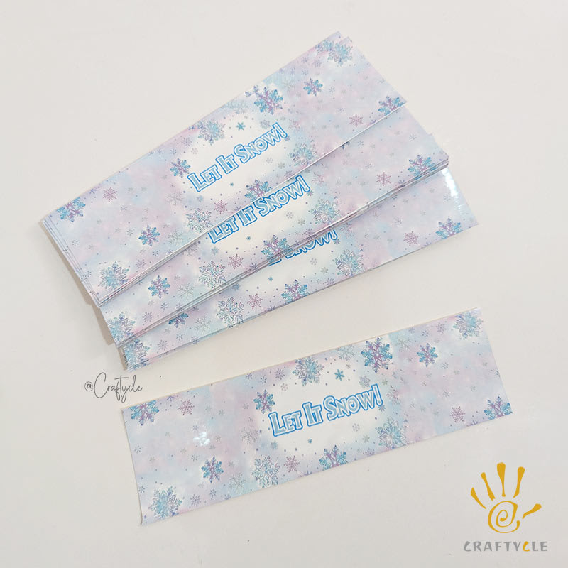 Snow Flakes Water Bottle Wrap Holder