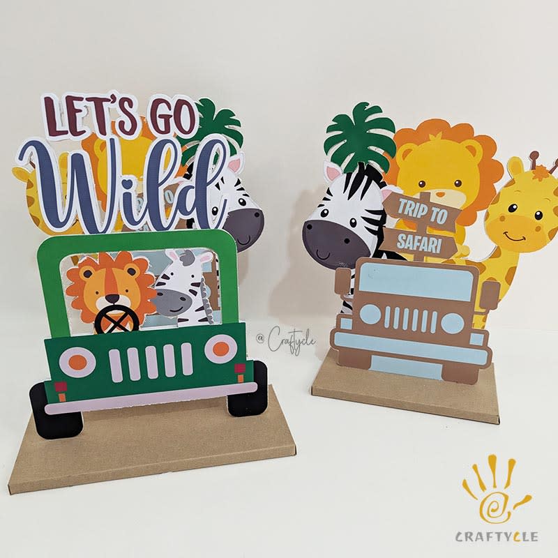 Wild One Safari Kids Party Craft Decor Centerpiece - Image 2