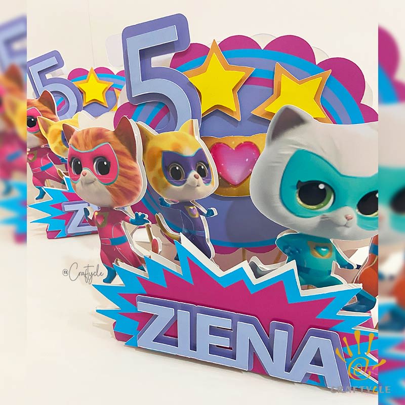 Superkitties Kids Party Craft Decor Centerpiece - Image 2