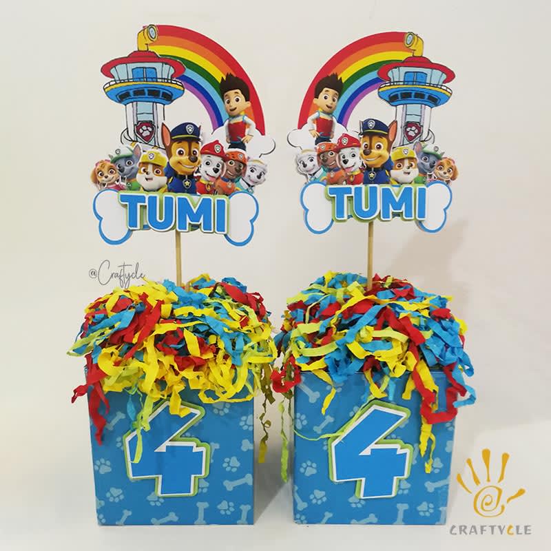 Paw Patrol Kids Party Craft Decor Centerpiece