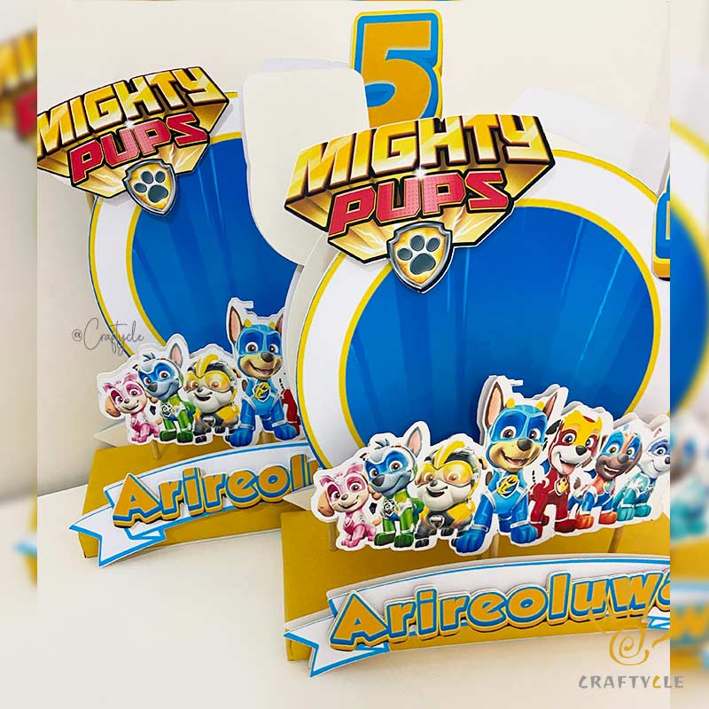 Mighty Pups Kids Party Craft Decor Centerpiece - Image 2