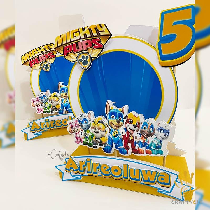Mighty Pups Kids Party Craft Decor Centerpiece
