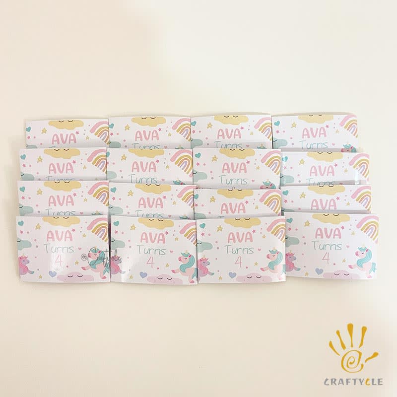 Rainbow Pastel Napkin Cutlery Wrap Holder - Image 2