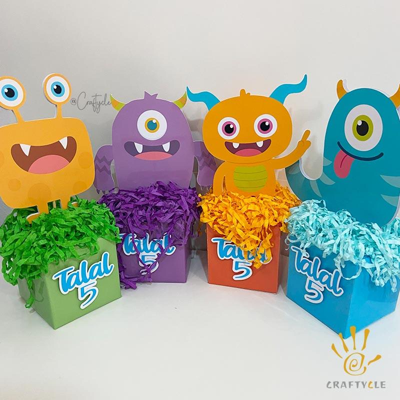 Little Monster Party Craft Decor Centerpiece - Image 2