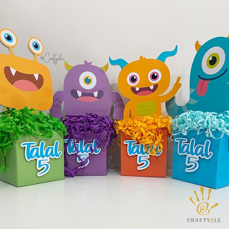 Little Monster Party Craft Decor Centerpiece