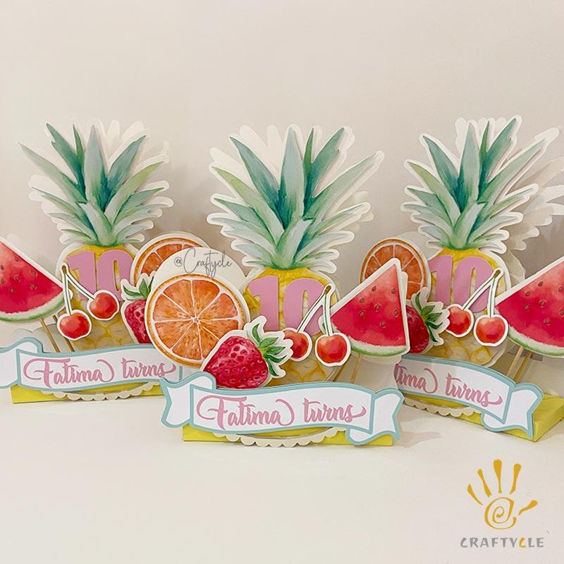 Fruits Tropical Kids Party Craft Decor Centerpiece