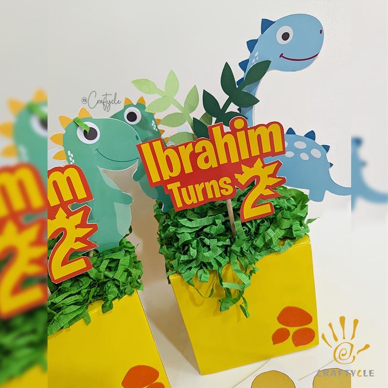Dinoseur Kids Party Craft Decor Centerpiece - Image 2