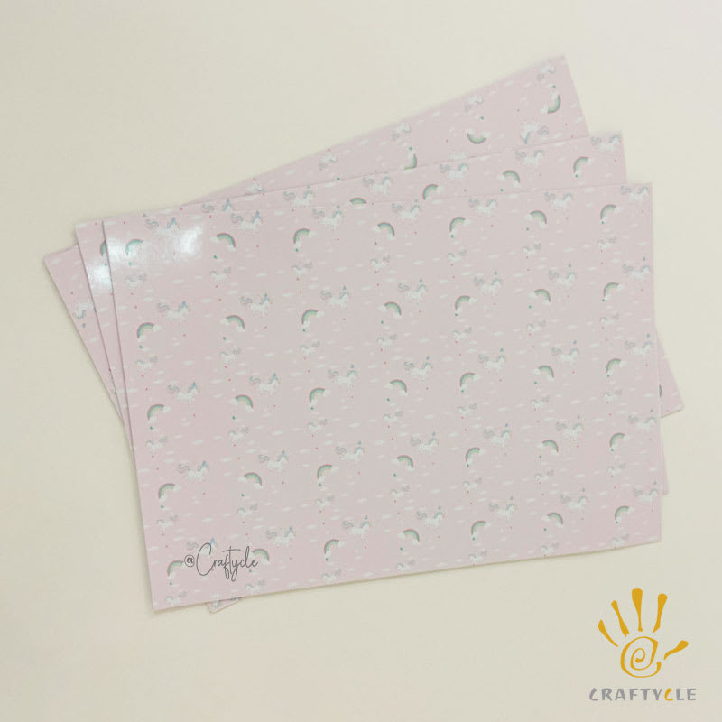 Rainbow Unicorn Placemat Print Party Decorations