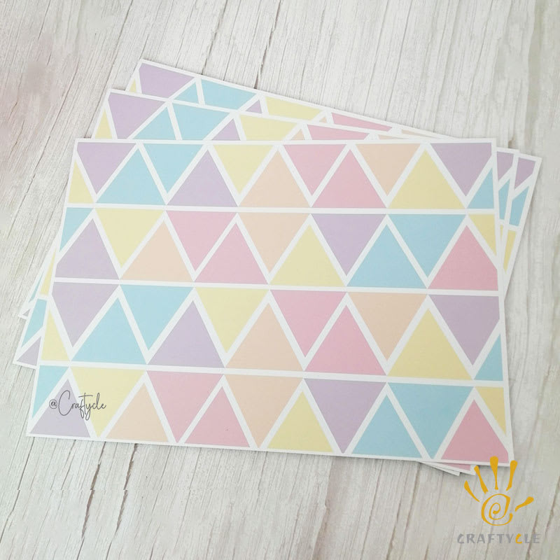 Pastel Triangle Pattern Placemat Print Party Decorations