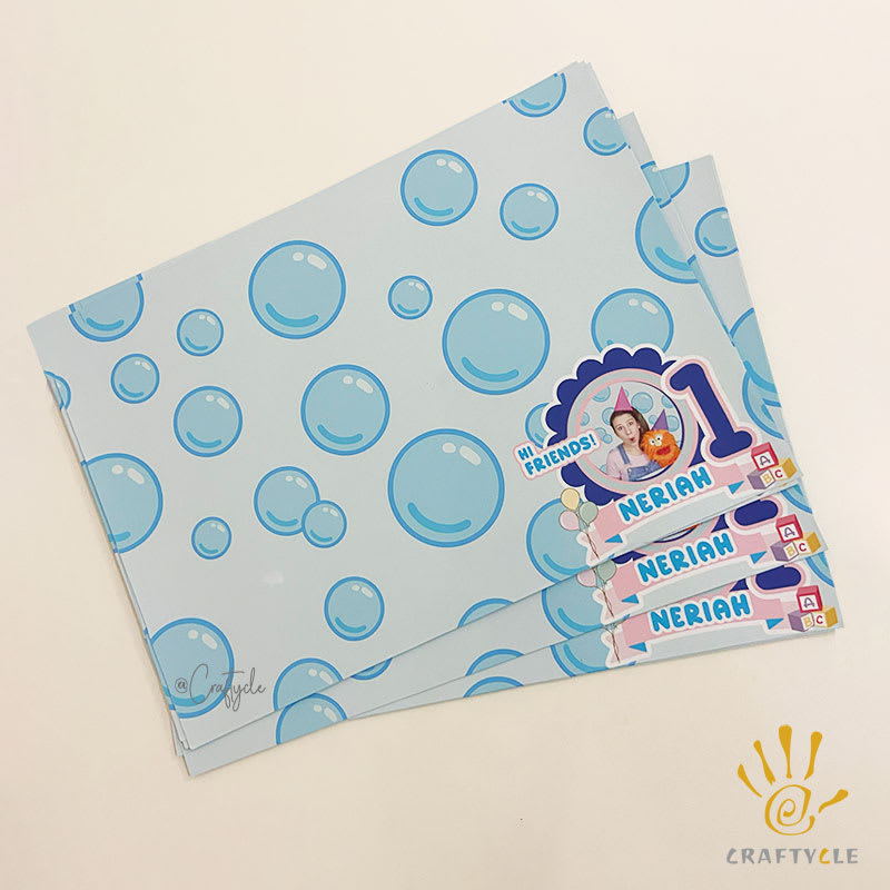 Ms Rachel Bubbles Placemat Print Party Decorations