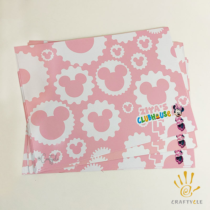 Minnie Mouse Clubhouse Placemat Print Party Decorations