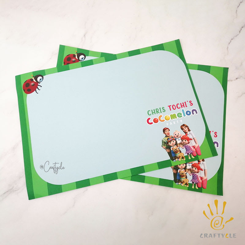 Cocomelon Placemat Print Party Decorations
