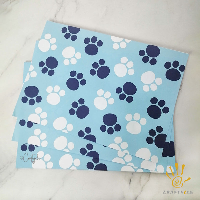 Bluey Paws Pattern Placemat Print Party Decorations