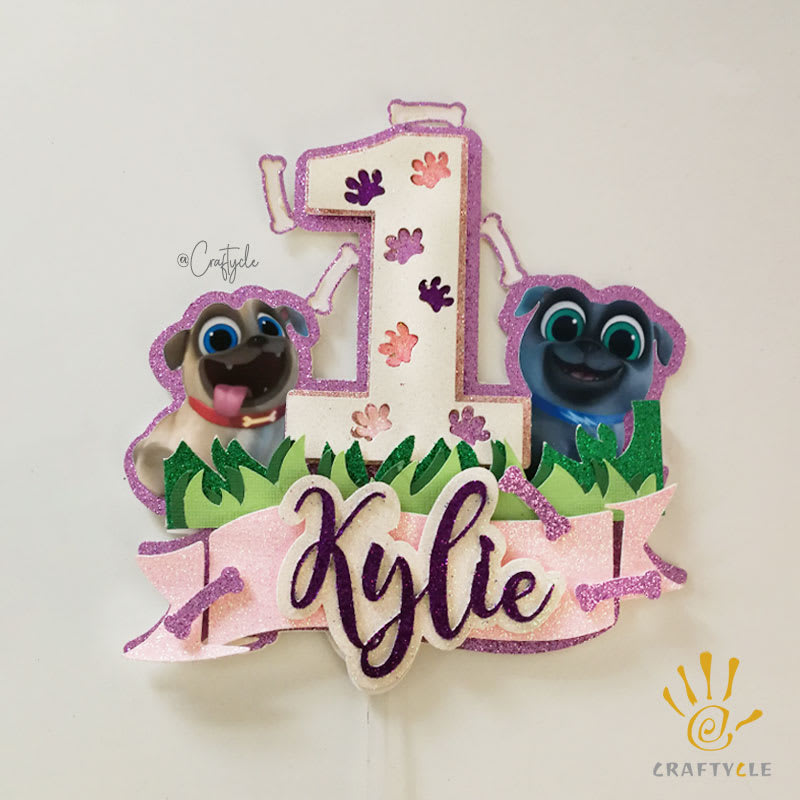 Puppy Dog Pal Birthday Layer Pop Up Shaker Cake Topper