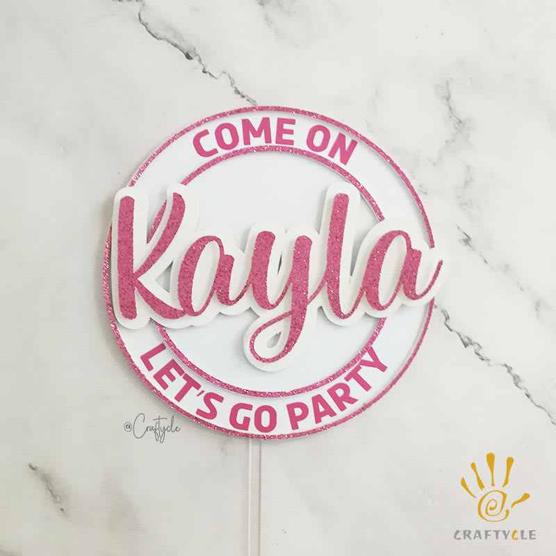 Barbie Birthday Layer Pop Up Shaker Cake Topper