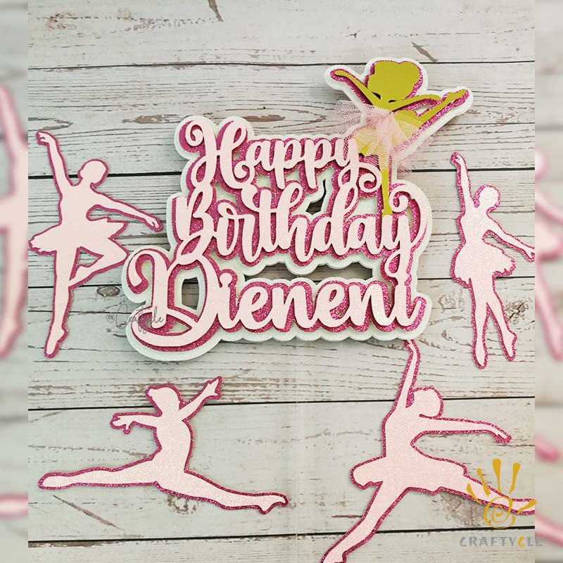Balleria Dance Birthday Layer Pop Up Shaker Cake Topper
