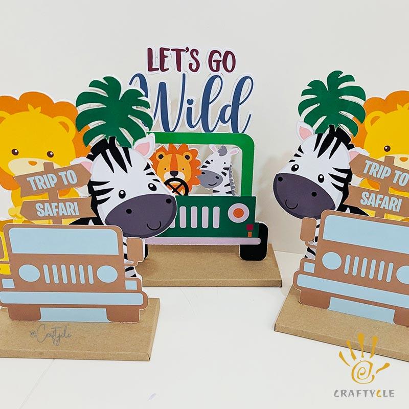 Wild One Safari Kids Party Craft Decor Centerpiece - Image 3