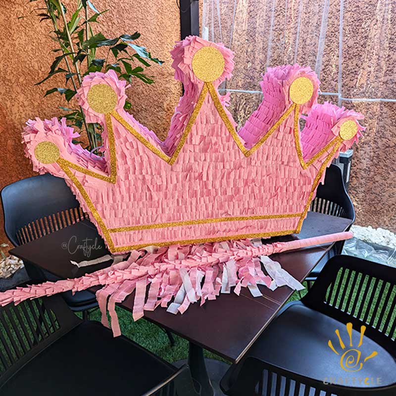Castle Princess Pink Kids Party Pinata Activity Game Candy Decorations