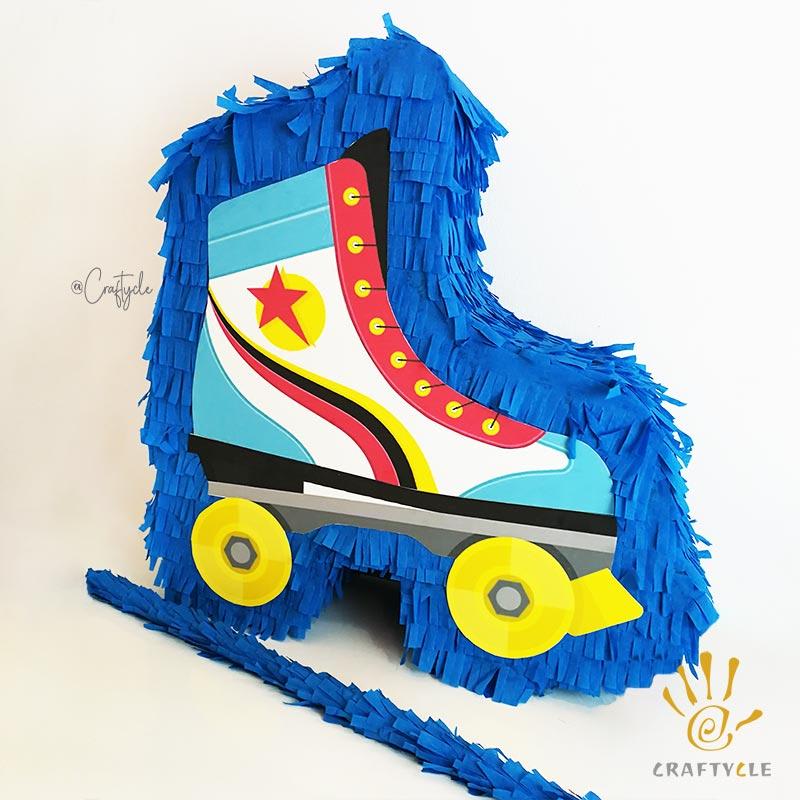 Roller Skate Kids Party Pinata Activity Game Candy Decorations - Image 2