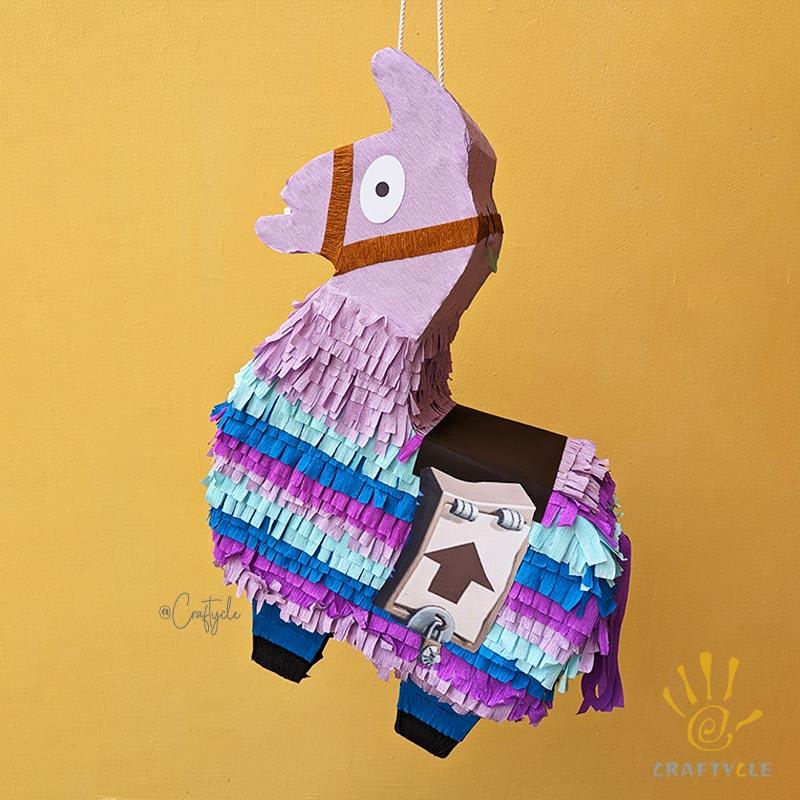 Purple Llama Fortnite Kids Party Pinata Activity Game Candy Decorations - Image 2