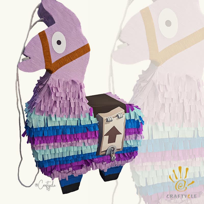 Purple Llama Fortnite Kids Party Pinata Activity Game Candy Decorations