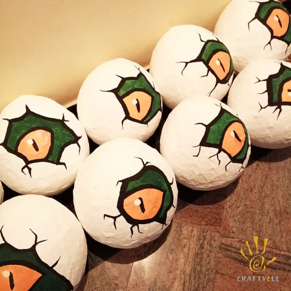 Paper Mache Dinosaur Egg Party Props Craftycle