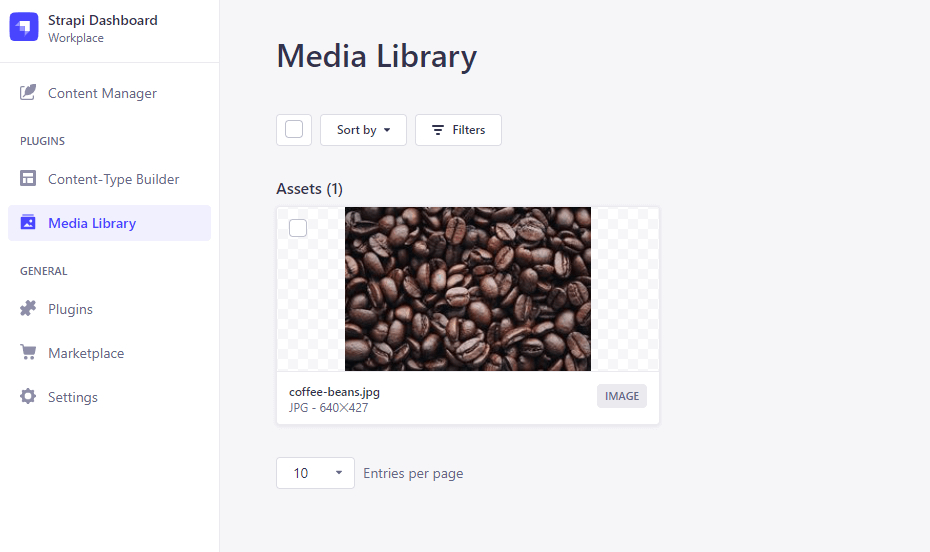 Newly Uploaded Image in Media Library