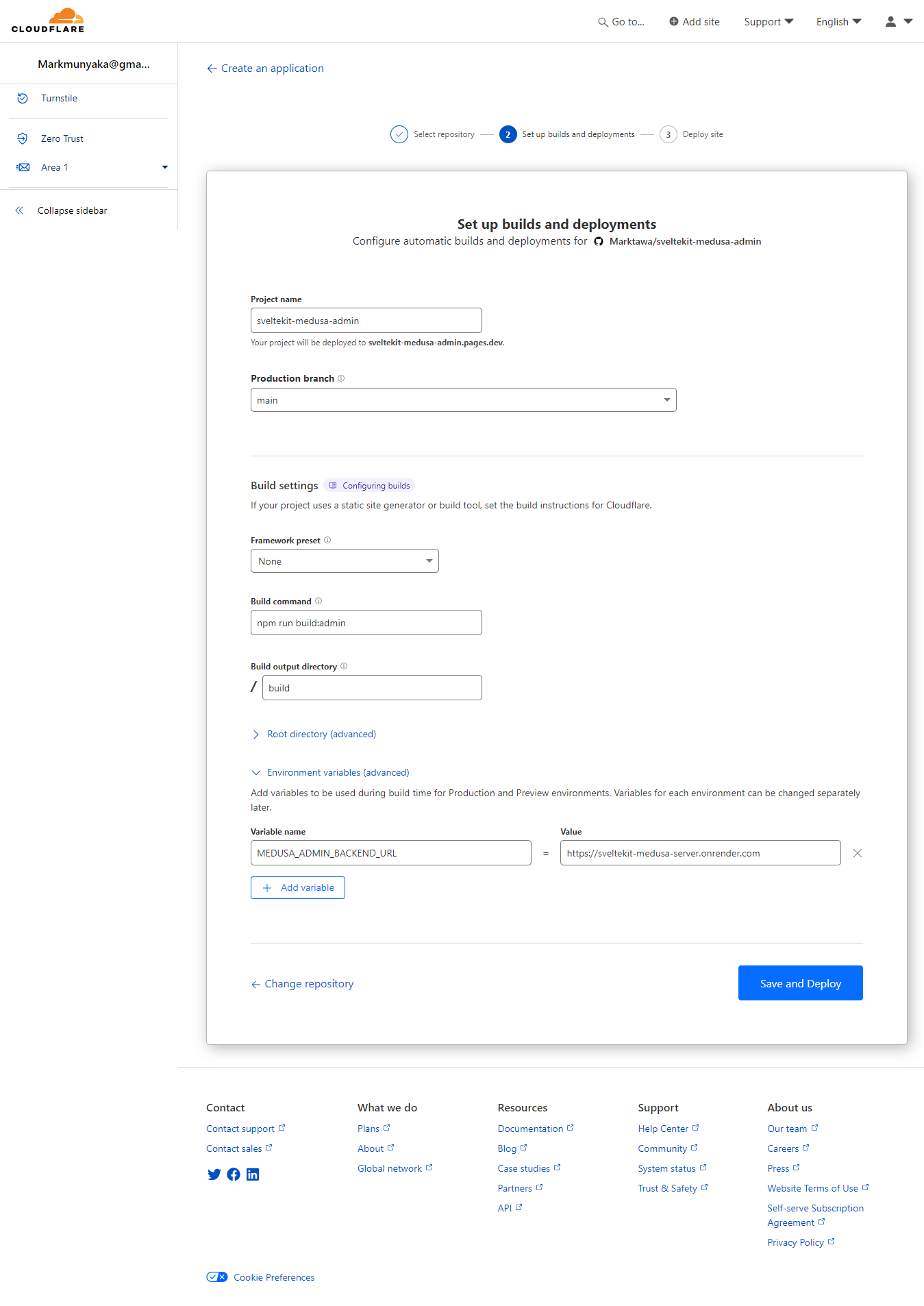 Cloudflare Set up builds and deployments
