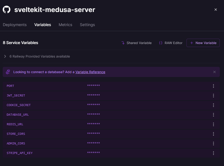 Add Environment Variables to Railway