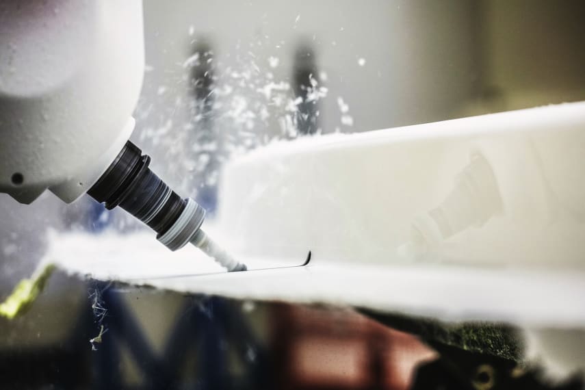 Foto dei processi produttivi e degli stabilimenti Cranchi Yachts