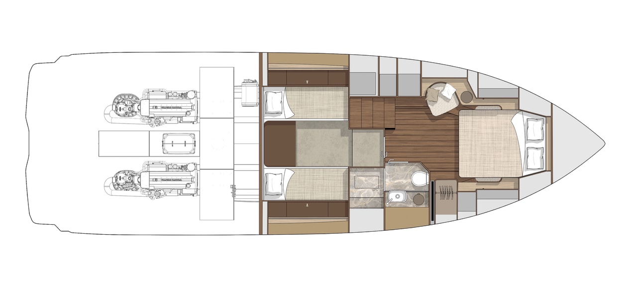 A46 Luxury Tender - Lower Deck / Double bed