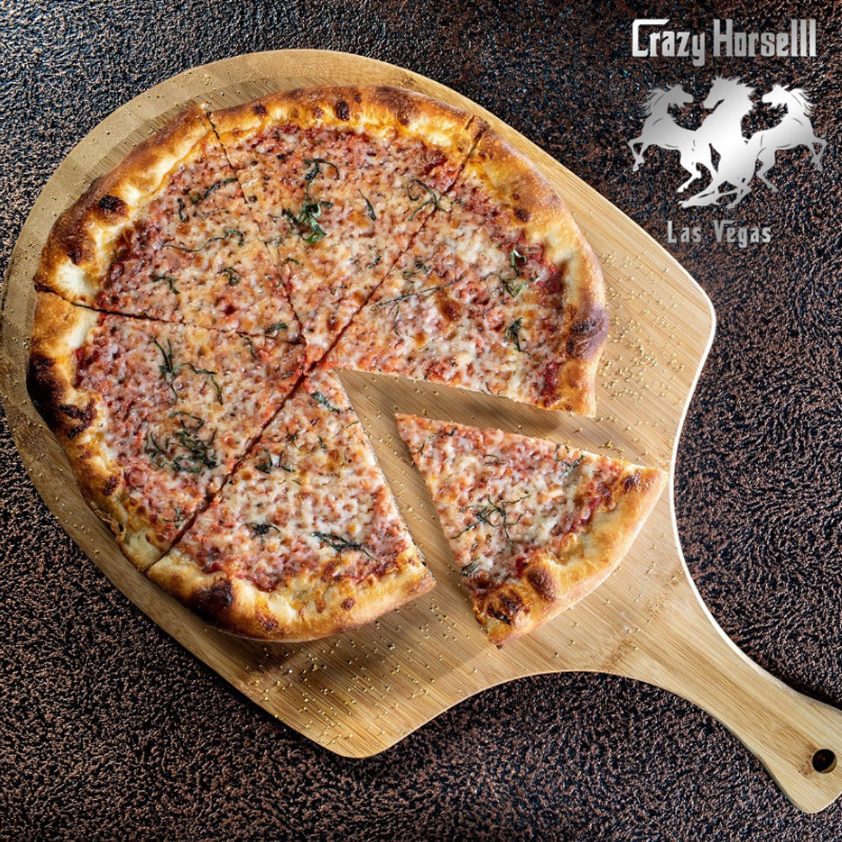 New York style cheese pizza at Crazy Horse 3